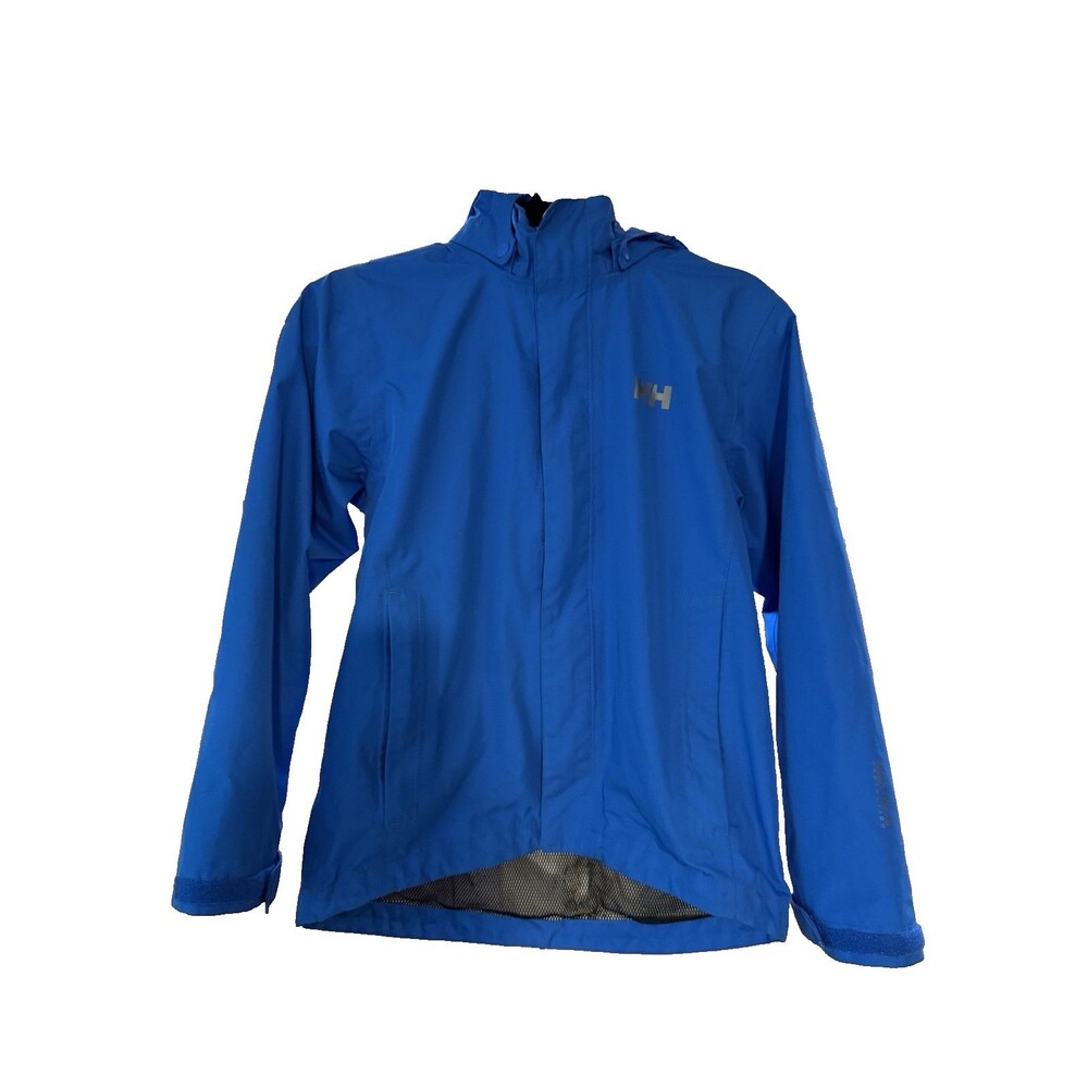 Helly Hansen Boys 152 / 12 Blue Rain Lightweight Jacket Hooded